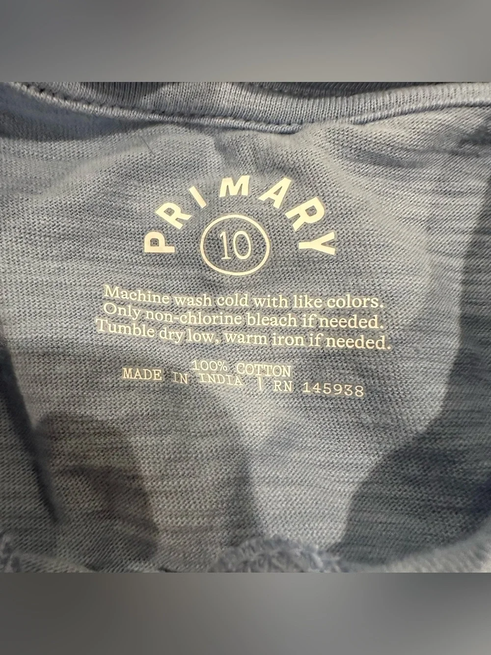 Lot of 2 Primary Kids Tank Tops in Light Blue and Grey, unisex, Style 10
